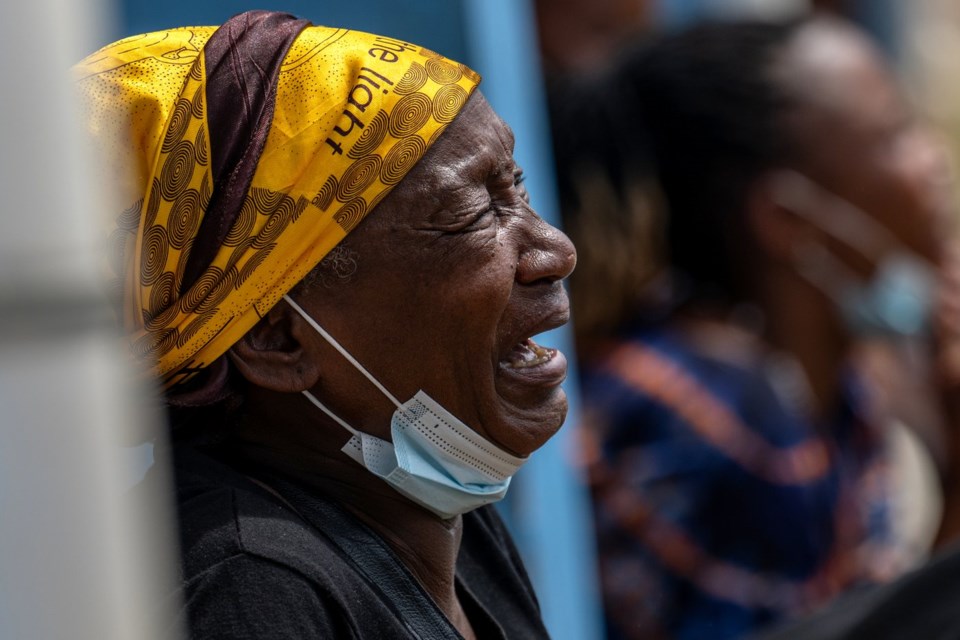 A woman mourns her child, who died of Ebola, at the General Hospital in Bunia, Congo, Thursday, May 21, 2026. (AP Photo/Moses Sawasawa) Copyright 2026 The Associated Press. All rights reserved